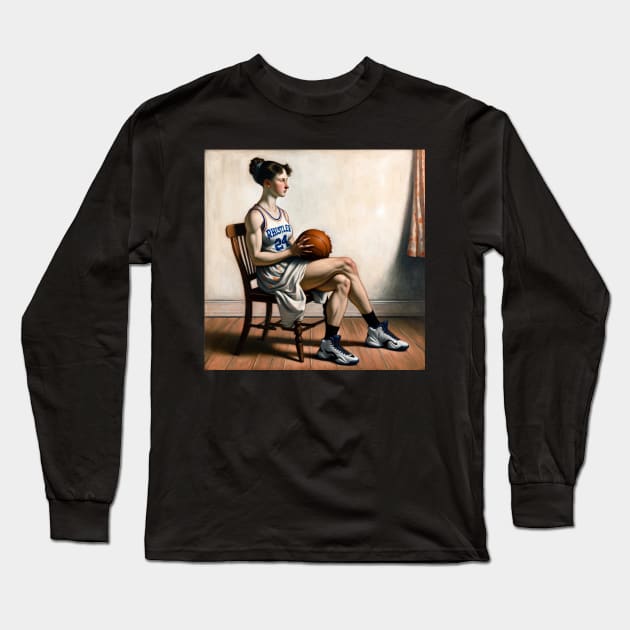 March Matron: Whistler's Mother Joins the Madness Long Sleeve T-Shirt by Edd Paint Something